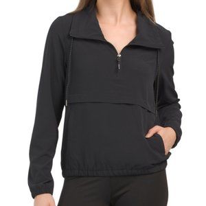 NEW NEW BALANCE Textured Mock Neck Jacket Black 001 166mn